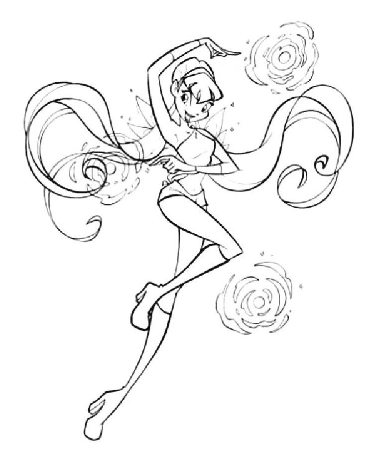 coloriage winx fait des boules